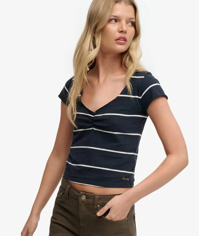 Athletic Essentials Gathered Pattern Top