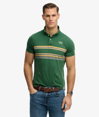 Vintage Stripe Jersey Polo Shirt