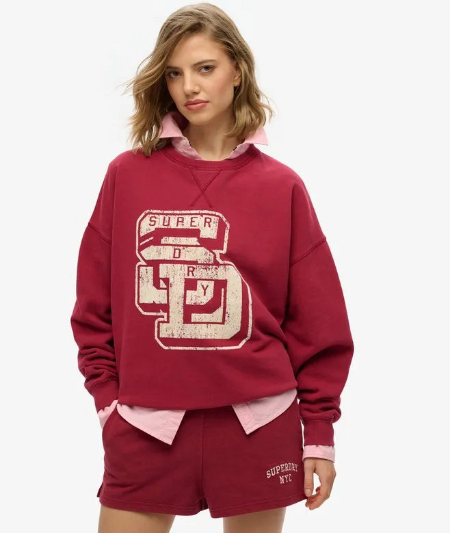 Athletic Essentials Relaxed Flock Crew Sweatshirt