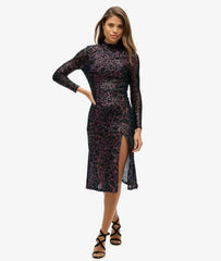 Backless Sequin Midi Dress
