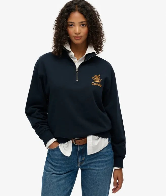 Country Club Crest Half Zip Sweatshirt