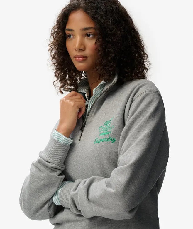 Country Club Crest Half Zip Sweatshirt