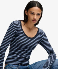 Athletic Essentials Striped Long Sleeve Top