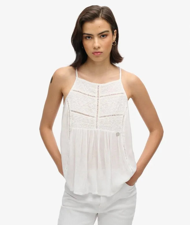 Vintage Lace Yoke Cami Top
