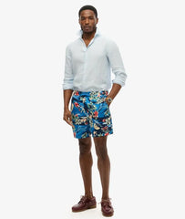 Recycled Hawaiian Print 17-inch Swim Shorts