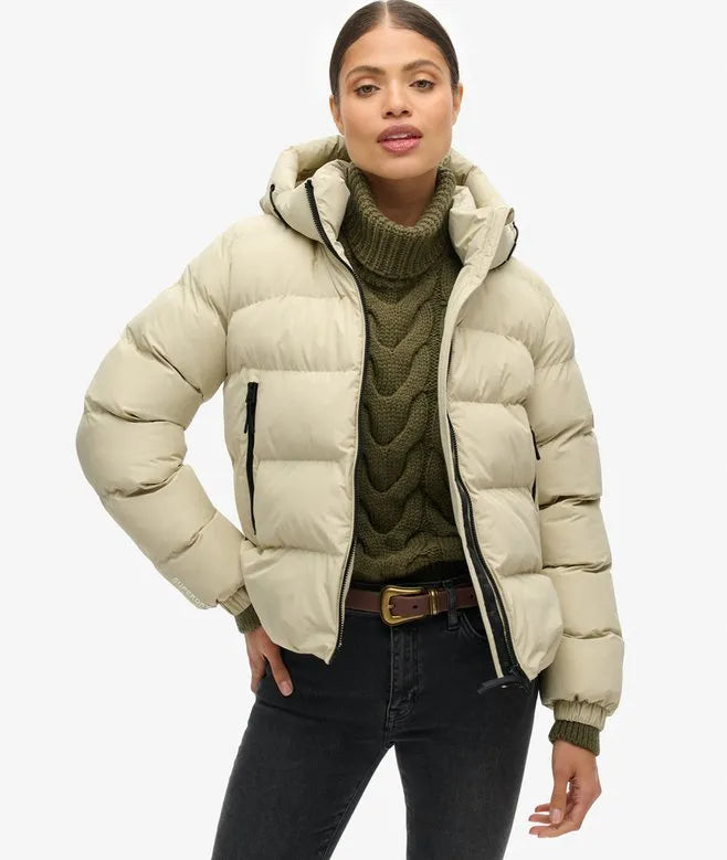 Hooded Sports Puffer Jacket