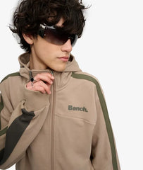 Bench Double Zip Hooded Stripe Sweatshirt