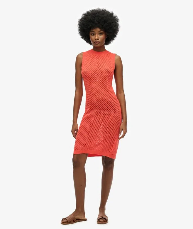 Chevron Crochet Mini Dress
