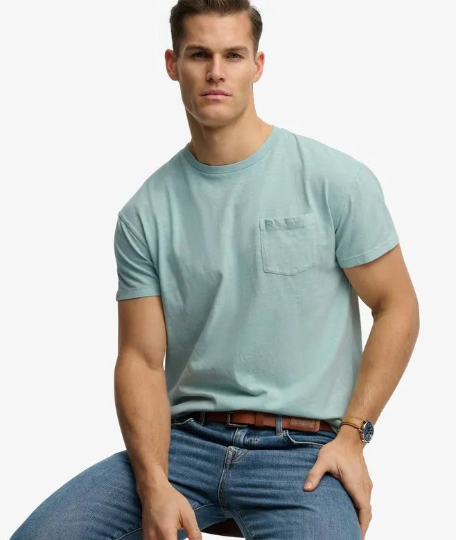 Classic Cotton Linen Pocket T-Shirt