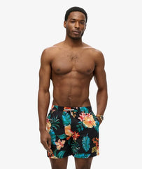 Hawaiian Print 16-Inch Swim Shorts