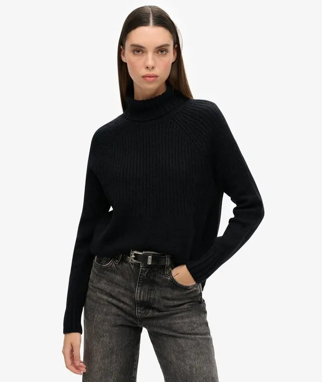 Essential Rib Knit Rollneck Jumper