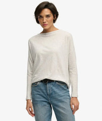 Studios Boat Neck Slub Long Sleeve Top