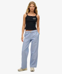 Organic Cotton Stripe Elasticated Trousers