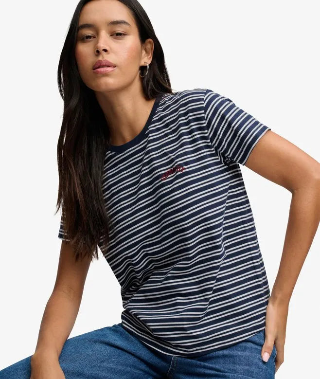 Essential Logo Striped Fitted T-Shirt