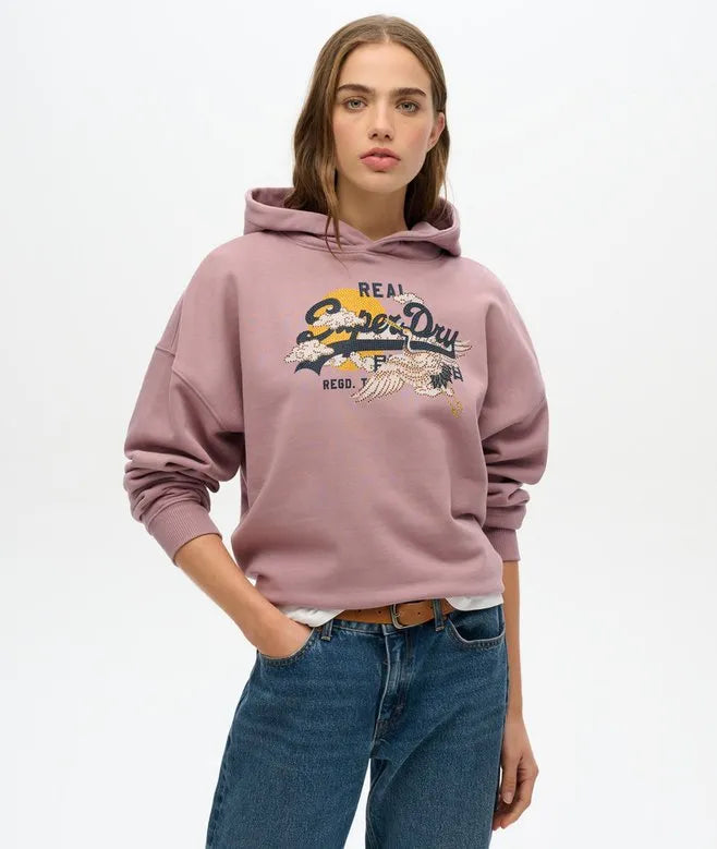 Tokyo Vintage Logo Relaxed Hoodie