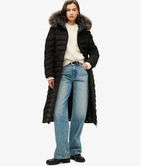 Fuji Faux Fur Hooded Longline Jacket
