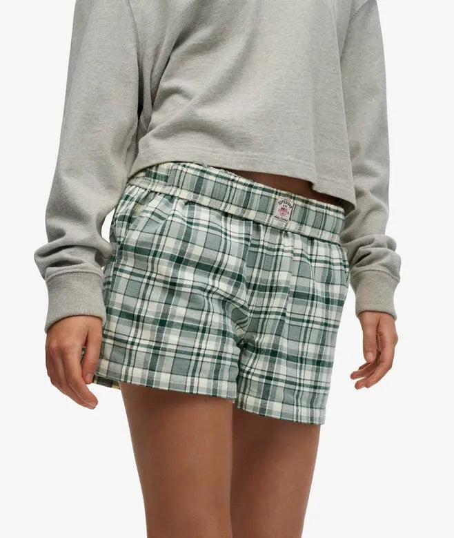 Cotton Check Elastic Shorts