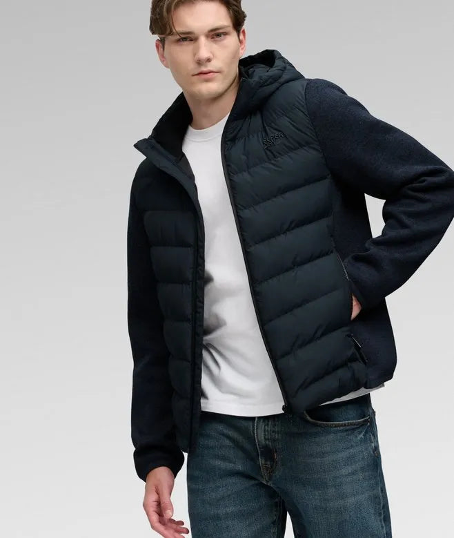 Hooded Storm Knit Hybrid Jacket