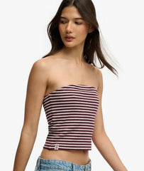 Athletic Essentials Stripe Jersey Bandeau Top