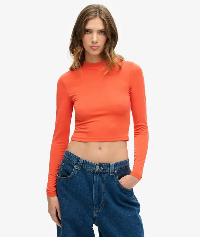 Long Sleeve Open Back Top