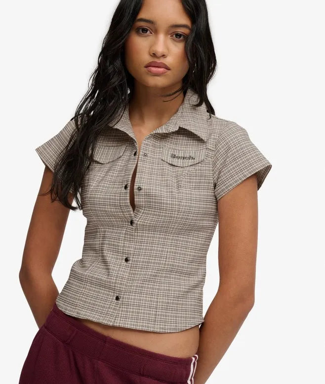 Bench Fitted Check Short Sleeve Shirt