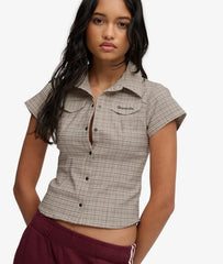 Bench Fitted Check Short Sleeve Shirt