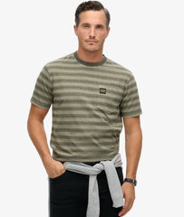 Textured Stripe Pocket T-Shirt