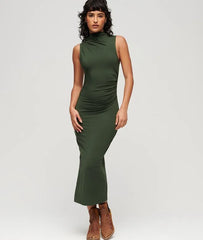 Ruched Jersey Midi Dress