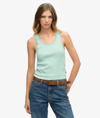 Athletic Essentials Vintage Lace Trim Vest Top