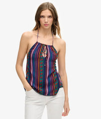 Printed Beach Halter Top