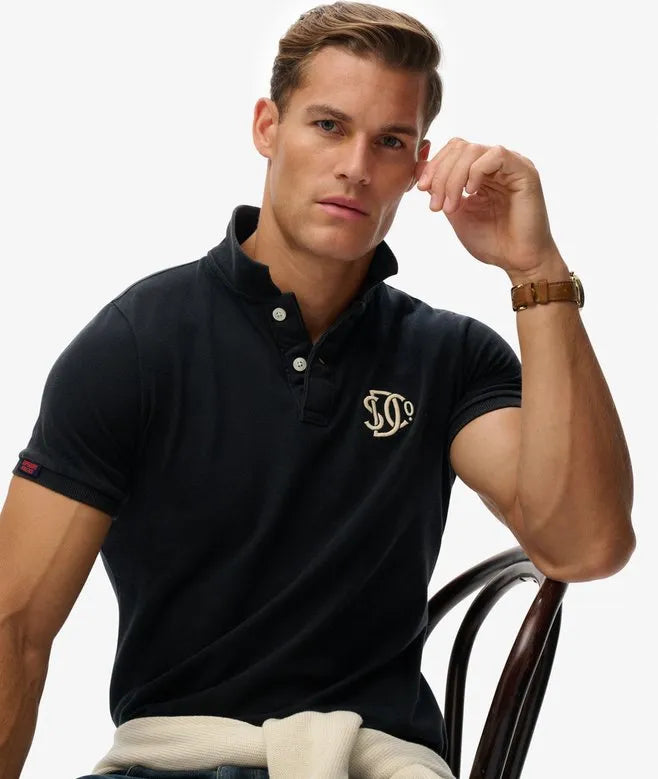 Vintage Athletic Embroidered Polo Shirt
