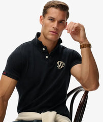 Vintage Athletic Embroidered Polo Shirt