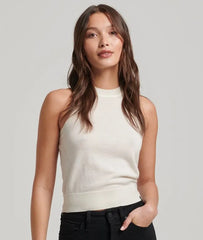 Merino Crew Neck Knit Vest Top