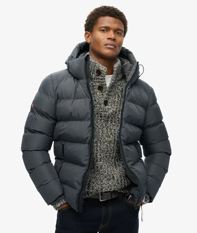 Hooded Sports Puffer Jacket