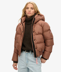 Hooded Sports Puffer Bomber Jacket