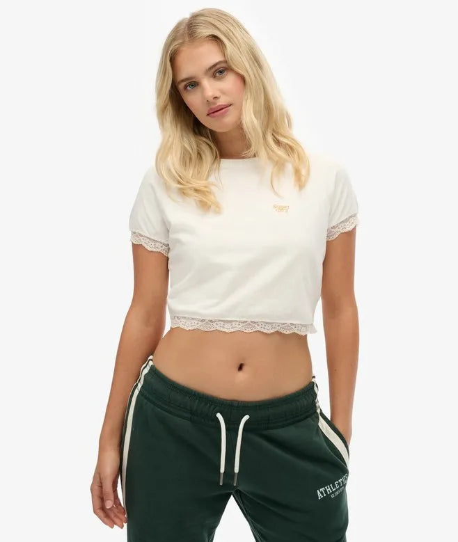 90s Lace Trim T-Shirt