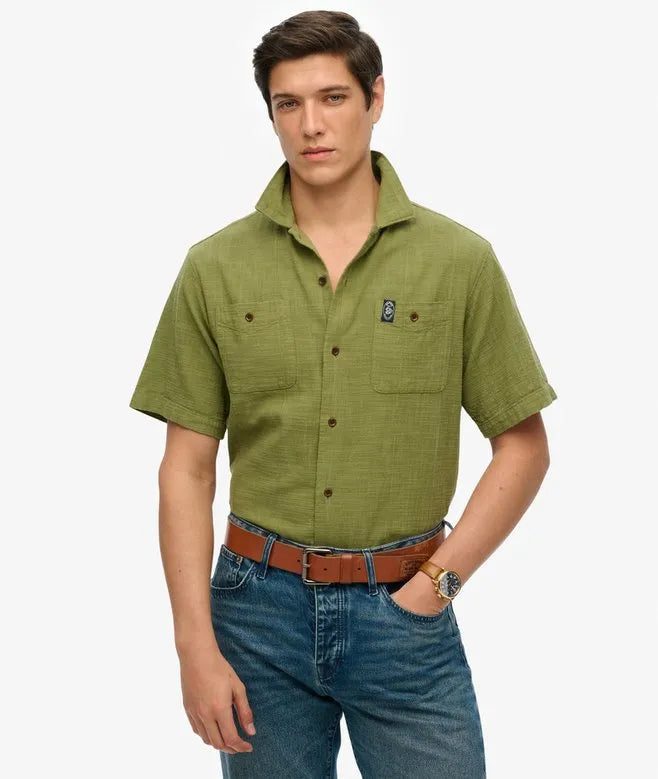 The Merchant Store - Short Sleeve Textured Shirt
