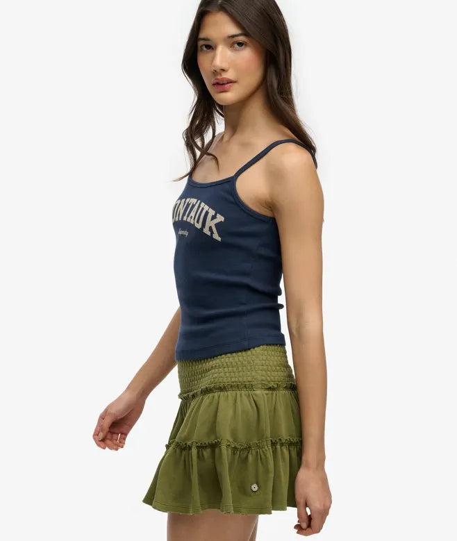 Tiered Jersey Mini Skirt