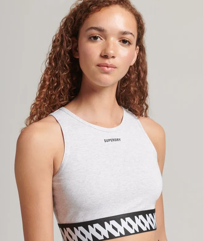 Elastic Logo Graphic Bra Top