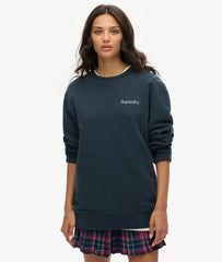 Oversized Core Logo City Loose Crew Sweatshirt