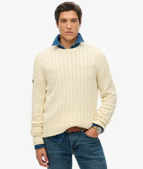 Cotton Classic Cable Knit Crew Jumper
