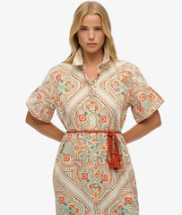 Linen Shirt Maxi Dress
