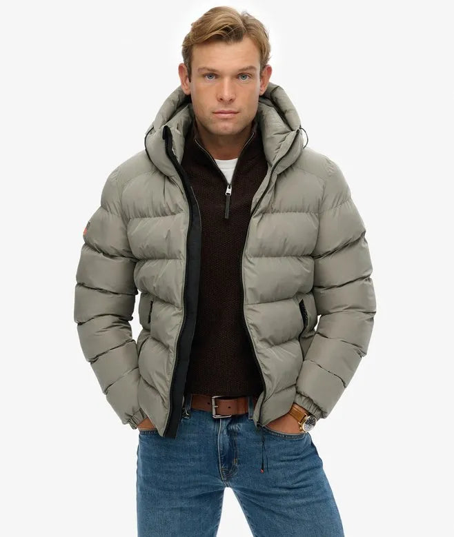 Hooded Sports Puffer Jacket