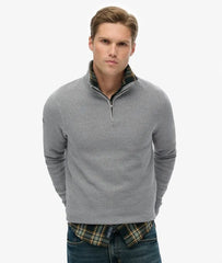Cotton Texture Half-Zip Jumper