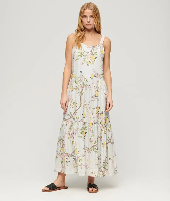 Woven Tiered Maxi Dress