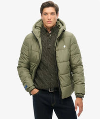 Hooded Sports Puffer Jacket
