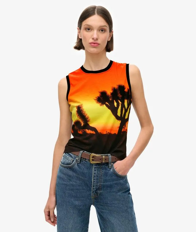Sub Print Vest Top