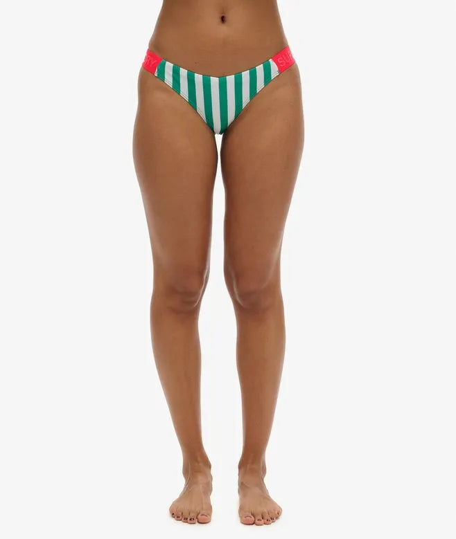 Striped Cheeky Bikini Bottoms