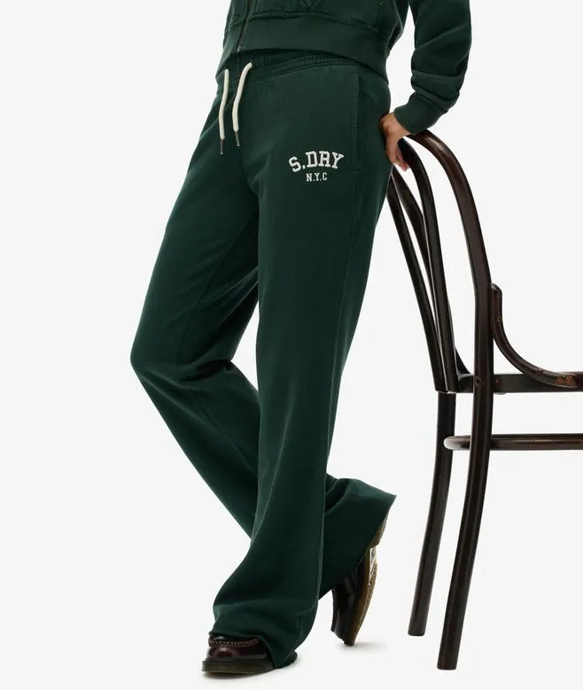 Athletic Embroidered Flare Joggers