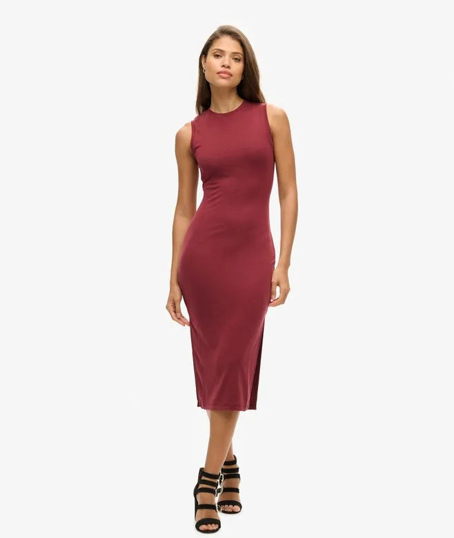 Back Detail Jersey Midi Dress
